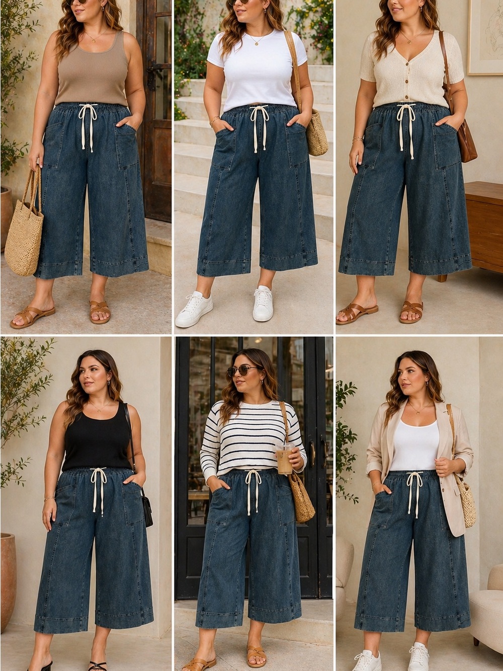 Maeve by ANTHROPOLOGY PLUS SIZE DENIM CAPRI - Picture 2 of 6